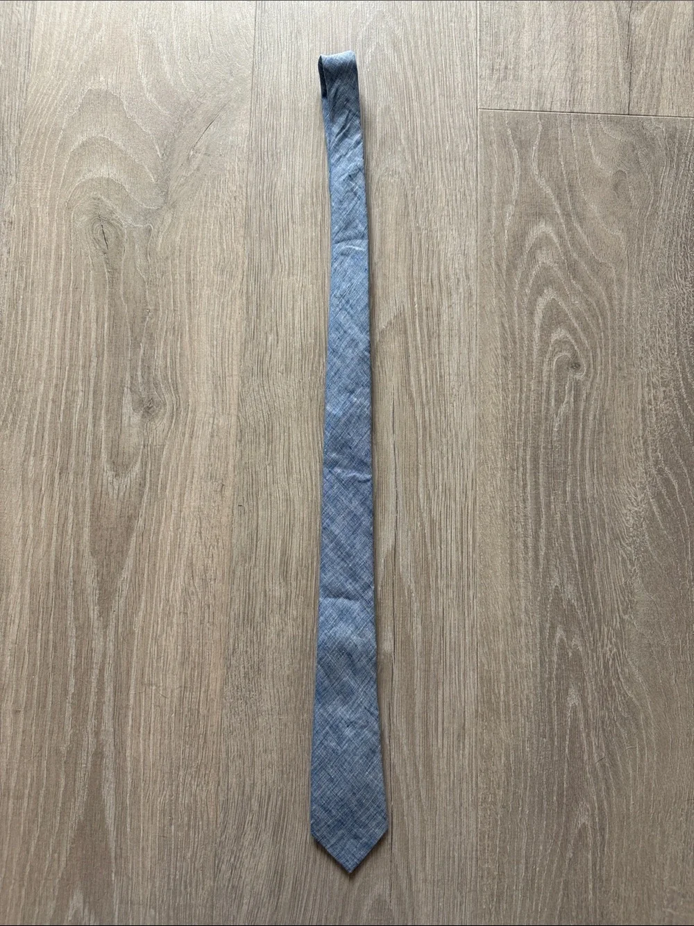 Express Light Blue Textured Skinny Tie